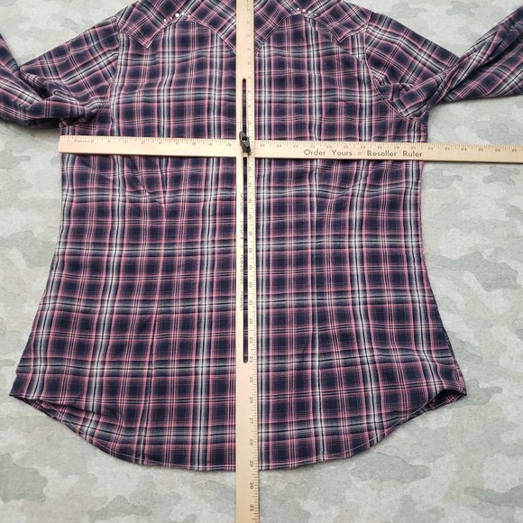 Cruel Girl Top Womens‎ 2XL Pink Pockets Pearl Snap Long Sleeve - Picture 8 of 11